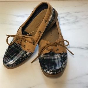 NWOT Sperry Top-Sider Tartan Plaid Boat Shoes 8